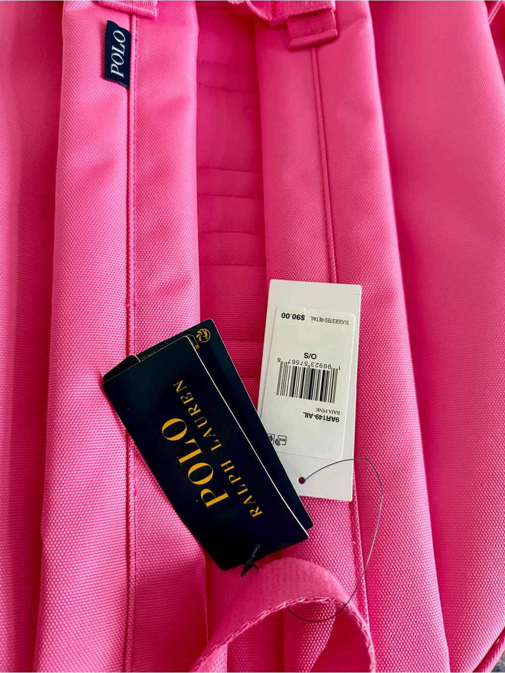NWT Polo Ralph Lauren Pink Polo Bear Backpack - Picture 7 of 15